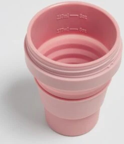 STOJO - Opvouwbare Beker - To Go - Roze - 237ml (8oz) - Herbruikbaar -Keukengerei Verkoop 1028x1200