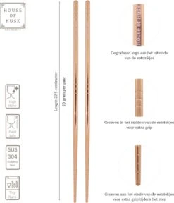 House Of Husk Chopsticks Set - Koreaanse Eetstokjes - Vaatwasserbestendig - RVS - 5 Paar - Rose Goud -Keukengerei Verkoop 1030x1200