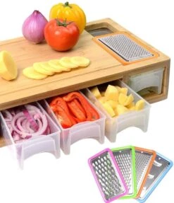 HUISSON Luxe Houten Snijplank XXL Met 5 Opvangbakken En 4 Raspen 50 X 27 X 10 Cm Groentesnijder Keukengerei Snijplank Hout BBQ 22 HUISSON Luxe Houten Snijplank XXL Met 5 Opvangbakken En 4 Raspen 50 X 27 X 10 Cm Groentesnijder Keukengerei Snijplank Hout BBQ -Keukengerei Verkoop 1032x1200 1