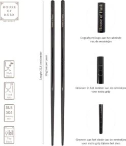 House Of Husk Chopsticks Set - Koreaanse Eetstokjes - Vaatwasserbestendig - RVS - 5 Paar - Zwart 9 House Of Husk Chopsticks Set - Koreaanse Eetstokjes - Vaatwasserbestendig - RVS - 5 Paar - Zwart -Keukengerei Verkoop 1032x1200