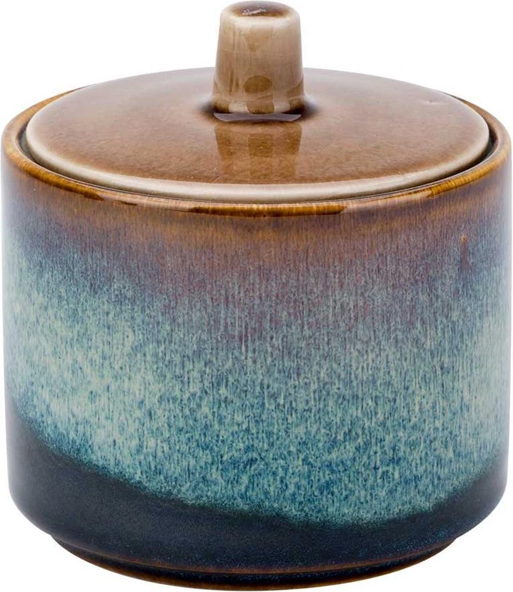 Quintana Amber Suikerpot D8xh6.7-8,5cm 1 Quintana Amber Suikerpot D8xh6.7-8,5cm