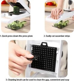 Groentesnijder - Mandoline - Keukenhulp - Stevig Materiaal - Raspen - Snijder - Dooierscheider - Alle Mogelijke Snij Opties - Vergiet - Grote Opvang Bak - Extra Uitgebreid - Handig Wisselsysteem -Keukengerei Verkoop 1099x1200 2