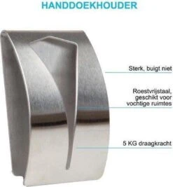 Merkloos 2 Stuks RVS Handdoekhouders - Handdoek Klem - Handdoek Haak -Keukengerei Verkoop 1109x1200 2