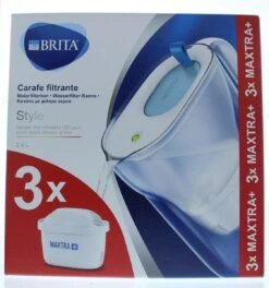 BRITA - Waterfilterkan Style Cool - Blauw - 2,4L + 3 MAXTRA+ Waterfilterpatronen -Keukengerei Verkoop 1123x1200