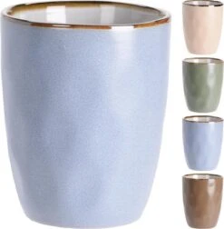 Excellent Houseware Set Van 4x Stuks Luxe Gekleurde Stoneware Bekers/koffiekopjes 280 Ml - Kopjes/koffiebekers -Keukengerei Verkoop 1177x1200