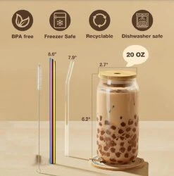 Bubble Tea Beker - Inclusief Stalen Bubble Tea Rietje - 0,5 L - Herbruikbaar - Boba -Keukengerei Verkoop 1186x1200 2