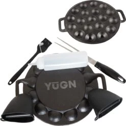 YUGN BLACK Poffertjespan Poffertjesmaker 6 Delige Set - 19 Poffertjes Incl Doseerfles Kwast Poffertjesvork Siliconen Ovenwanten - Platte Onderkant Poffertjespan Inductie Poffertjespan Elektrisch - Cadeau Tip 11 YUGN BLACK Poffertjespan Poffertjesmaker 6 Delige Set - 19 Poffertjes Incl Doseerfles Kwast Poffertjesvork Siliconen Ovenwanten - Platte Onderkant Poffertjespan Inductie Poffertjespan Elektrisch - Cadeau Tip -Keukengerei Verkoop 1198x1200 4