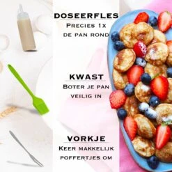 IRONO Poffertjespan Set - Incl. Doseerfles, Kwast En Vork - Poffertjespan Inductie En Electrisch - Poffertjesmaker 19 Poffertjes - Poffertjes Maken - Spuitfles - Cadeau Voor Mannen En Vrouwen -Keukengerei Verkoop 1199x1200 3