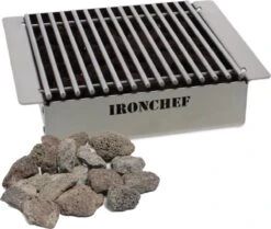 IRONCHEF Lavastenen Grill - Geschikt Voor Gasfornuis - Barbecue - BBQ - Grillplaat - Grilplaat - Bakplaat - Grillpan -Keukengerei Verkoop 1200x1013