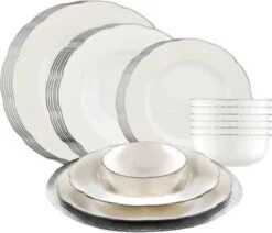 Kutahya Porselein Bone Olympos Silver Rand Serviesset (24 Delig) 6 Personen - BNOLY24Y2220 -Keukengerei Verkoop 1200x1031 3