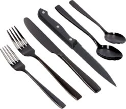 Deleca 6 Persoons Bestekset (36-delig) - Lepels, Messen, Vorken & Steakmessen - Vaatwasserbestendig - Zwart / RVS 17 Deleca 6 Persoons Bestekset (36-delig) - Lepels, Messen, Vorken & Steakmessen - Vaatwasserbestendig - Zwart / RVS -Keukengerei Verkoop 1200x1036 1