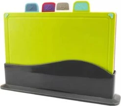 Merkloos Snijplankenset Met Houder - Kunststof - Vaatwasserbestendig - Set Van 4 Kleuren Snijplanken -Keukengerei Verkoop 1200x1043 2
