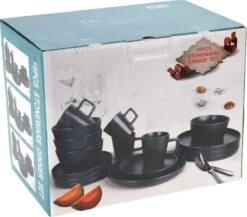 Homecookingchef Serviesset - Mat Zwart - 16-delig - Sterk Aardewerk 12 Homecookingchef Serviesset - Mat Zwart - 16-delig - Sterk Aardewerk -Keukengerei Verkoop 1200x1055 1