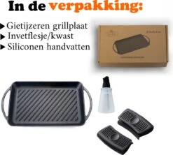 Kicinn Grillplaat - Gietijzer - Geëmailleerd - Incl. Accessoires - Ø 33 X 21.8 Cm (LxB) -Keukengerei Verkoop 1200x1078 1