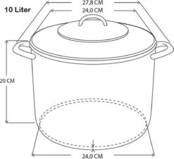 Haushalt Soeppan Met Glazen Deksel - 10 Liter- RVS 15 Haushalt Soeppan Met Glazen Deksel - 10 Liter- RVS -Keukengerei Verkoop 1200x1100