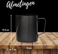 Merkloos Pazzo Goods - Melkkan - Melkkannetje Opschuim - Zwart - 350 Ml - Premium Kwaliteit - RVS - -Keukengerei Verkoop 1200x1116 1