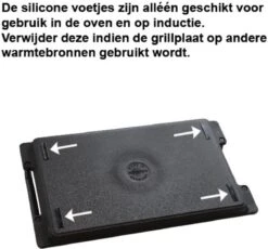 Eurolux Grillplaat Met Grepen - 41 X 24 X 2.5 Cm - Zwart - Aluminium - Geschikt Voor Alle Warmtebronnen -Keukengerei Verkoop 1200x1119 3