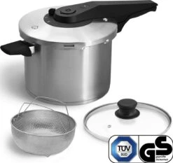 Springlane Roestvrijstalen Snelkookpan - Inductie - Pressure Cooker - 6,0 L Met Stoommand -Keukengerei Verkoop 1200x1130 1