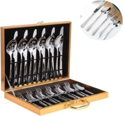 Grandlux Bestekset 6 Persoons 30-delig - Zilver Bestek - Messen, Vorken, Lepels - Cutlery Set - RVS -Keukengerei Verkoop 1200x1132