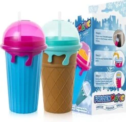 Frozen Magic Slushy Maker - Slush Puppy Maker - IJscrusher - Slush Puppy Beker - Slushy Puppy Maker - Slush Puppy Machine - Slush Maker - Slushy Cup - Tiktok - Blauw -Keukengerei Verkoop 1200x1161 5