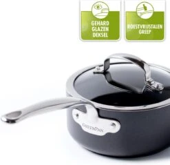 GreenPan Barcelona Infinity Pro Koekenpannenset Ø 24cm + Ø 28cm - Zwart - Inductie - PFAS-vrij -Keukengerei Verkoop 1200x1162