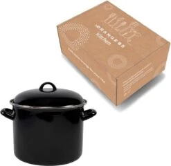Orange85 Soeppan - Stamppot Pan - Inductie - Zwart - 8 Liter - Staal - Alle Warmtebronnen -Keukengerei Verkoop 1200x1168