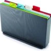 Joseph Joseph Index Snijplankenset - Incl. Houder - 30 X 20 Cm - 4 Stuks - Graphite