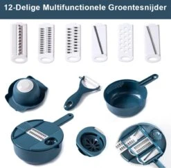KitchenPrince Multifunctionele Groentesnijder - Mandoline Slicer Dicer - Groentesnijder - Uiensnijder - Fruitsnijder - Keukensnijder - Persen - Mandoline Keukensnijder - Fruitperser - Appelsnijder - Rasp -Keukengerei Verkoop 1200x1179 3