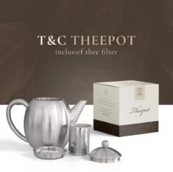 T&C Theepot Met Filter En Dubbelwandig - 1,2L - Matte Grijs -Keukengerei Verkoop 1200x1197 19