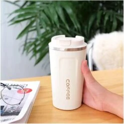 Koffiebeker To Go - RVS Thermosbeker - Drinkfles - Herbruikbare Koffiebeker - 500 Ml - Wit -Keukengerei Verkoop 1200x1198 24