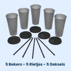 Herbruikbare Bekers Met Rietje En Deksel Van Plastic – Starbucks Design – Drinkbekers Met Rietje – Kleur Veranderende Beker -Keukengerei Verkoop 1200x1198 32