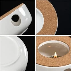 ConBlom Keramische Theepot, Warmer, Theewarmer, Koffiewarmer, Stoofje, Met Kurk-stoofje, Theepot Basis, Theefornuis, Melkwarmer Voor Thuis, Café, Theemelk (zonder Kaars En Theepot) -Keukengerei Verkoop 1200x1199 11