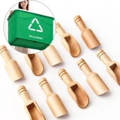10 Stuks Mini Houten Lepels - Kleine Theelepeltjes - Houten Schepjes - Doseerschep Maatlepel - Lepels Voor Keuken, Koken, Kruiden, Koffie, Thee, Suiker En Zout - Spatel -Keukengerei Verkoop 1200x1199