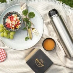 BUUF™️ Thermosfles 1 Liter - Isoleerfles - Thermosbeker - 24u/koud, 8u/warm - RVS - Zilver -Keukengerei Verkoop 1200x1200 1026