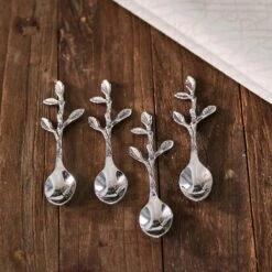 Riviera Maison Thee Lepels - Lovely Leaf Spoon - Zilver - Set 4 Stuks -Keukengerei Verkoop 1200x1200 107