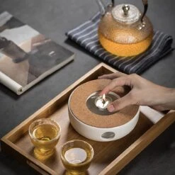 ConBlom Keramische Theepot, Warmer, Theewarmer, Koffiewarmer, Stoofje, Met Kurk-stoofje, Theepot Basis, Theefornuis, Melkwarmer Voor Thuis, Café, Theemelk (zonder Kaars En Theepot) -Keukengerei Verkoop 1200x1200 1126