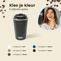 LaCardia Koffiebeker To Go Premium Zwart – Thermosbeker – Theebeker – 380ML – Herbruikbaar -Keukengerei Verkoop 1200x1200 1135