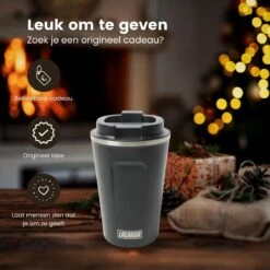 LaCardia Koffiebeker To Go Premium Zwart – Thermosbeker – Theebeker – 380ML – Herbruikbaar -Keukengerei Verkoop 1200x1200 1136