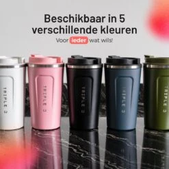 Triple J® Koffiebeker To Go - Thermosbeker - BPA & Lekvrij - 510ml - Groen -Keukengerei Verkoop 1200x1200 1164