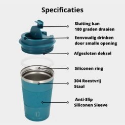 Castagnola Design RVS Koffiebeker To Go - Blauw - 380ml - Thermosbeker - Theebeker -Keukengerei Verkoop 1200x1200 1206