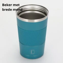 Castagnola Design RVS Koffiebeker To Go - Blauw - 380ml - Thermosbeker - Theebeker -Keukengerei Verkoop 1200x1200 1207