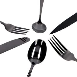 Deleca 6 Persoons Bestekset (36-delig) - Lepels, Messen, Vorken & Steakmessen - Vaatwasserbestendig - Zwart / RVS 16 Deleca 6 Persoons Bestekset (36-delig) - Lepels, Messen, Vorken & Steakmessen - Vaatwasserbestendig - Zwart / RVS -Keukengerei Verkoop 1200x1200 125