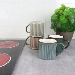 OTIX Koffiekopjes - Met Oor - Set Van 4 - Aardewerk - 250 Ml -Keukengerei Verkoop 1200x1200 1263