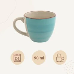 Orange85 Espresso Kopjes - Koffie - Set Van 6 - Meerdere Kleuren - 100 Ml - Aardewerk - Glazen - Met Oor - Koffiekopjes -Keukengerei Verkoop 1200x1200 1274