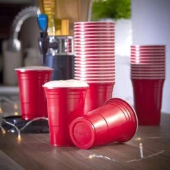 Merkloos Beerpong - 50 Stuk(s) - Red Cups Inc. 3 Ballen - Beerpong Drankspel - Plastic Bekers - Beer Pong -Keukengerei Verkoop 1200x1200 1298