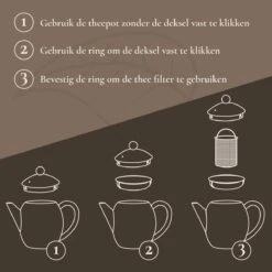 T&C Theepot Met Filter En Dubbelwandig - 1,2L - Matte Grijs -Keukengerei Verkoop 1200x1200 1353