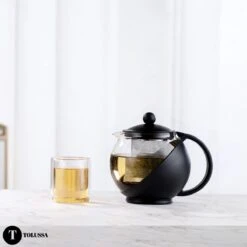 Tolussa Premium Theepot Glas Met Filter - 1.25L - Zwart - Isolerend - Lekt Niet -Keukengerei Verkoop 1200x1200 1362