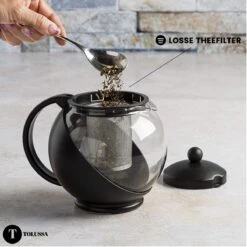 Tolussa Premium Theepot Glas Met Filter - 1.25L - Zwart - Isolerend - Lekt Niet -Keukengerei Verkoop 1200x1200 1363