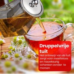 Procidi® Glazen Theepot Met Filter - Theekan Met Infuser - Dubbelwandig Borosilicaat Glas - Thee Thermoskan - Koffiekan 950 ML - Teapot -Keukengerei Verkoop 1200x1200 1375