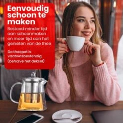 Procidi® Glazen Theepot Met Filter - Theekan Met Infuser - Dubbelwandig Borosilicaat Glas - Thee Thermoskan - Koffiekan 950 ML - Teapot -Keukengerei Verkoop 1200x1200 1378